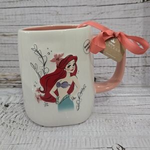 Rae Dunn Little Mermaid Mug, 16oz Ceramic Ariel Coffee Cup, Dbl Sided
